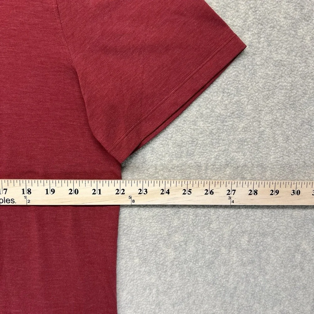 Lululemon Men's Red Heather‎ Performance Polo Shirt Short Sleeve Size XL